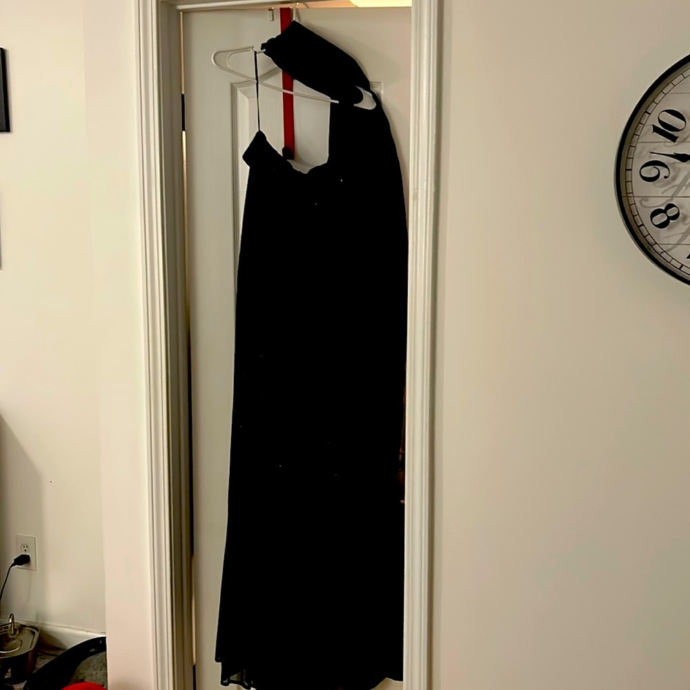 Gorgeous navy blue evening gown or prom dress. Off the shoulder. New with tags.